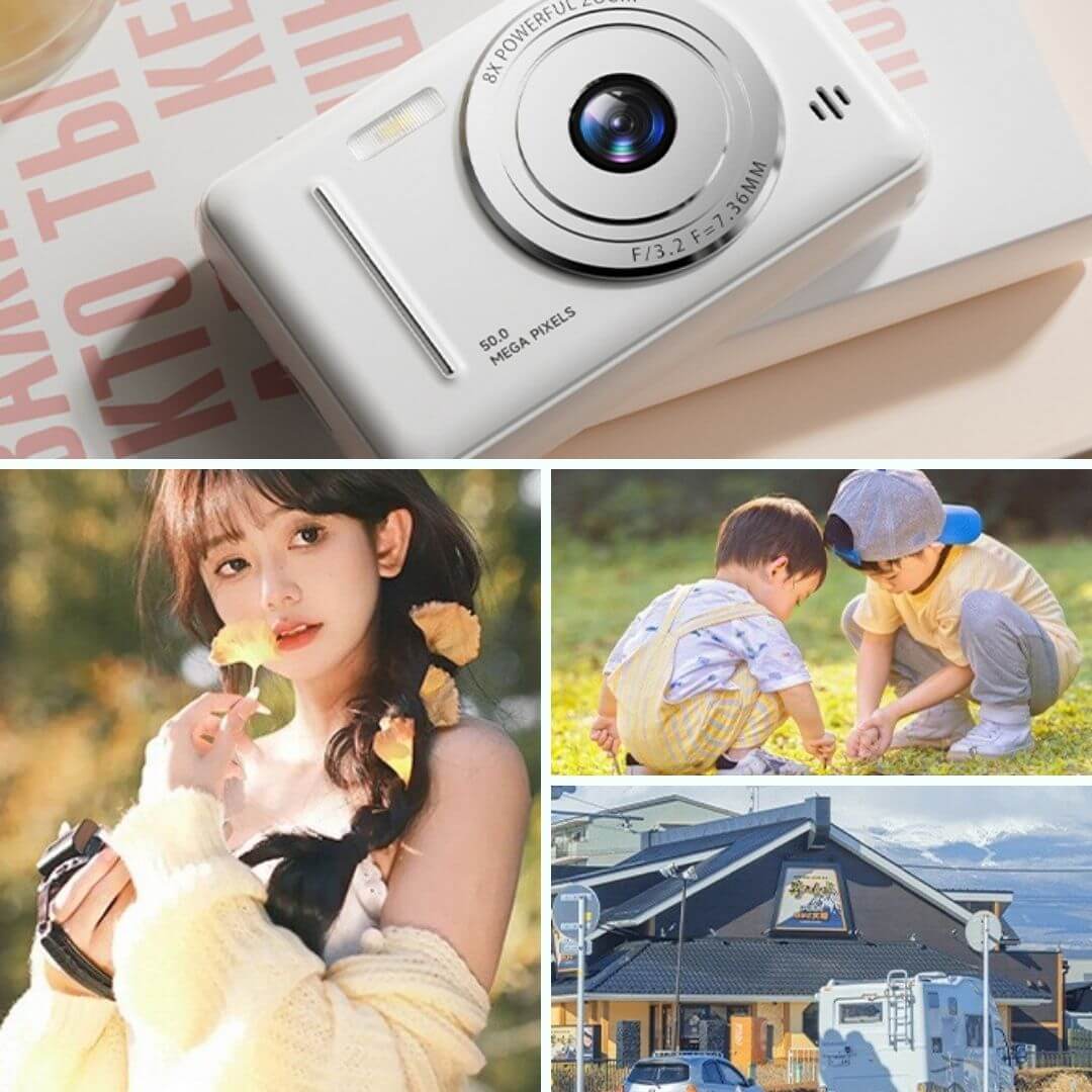 Appareil photo enfant - 4K Blanc 64GB pour de belles images