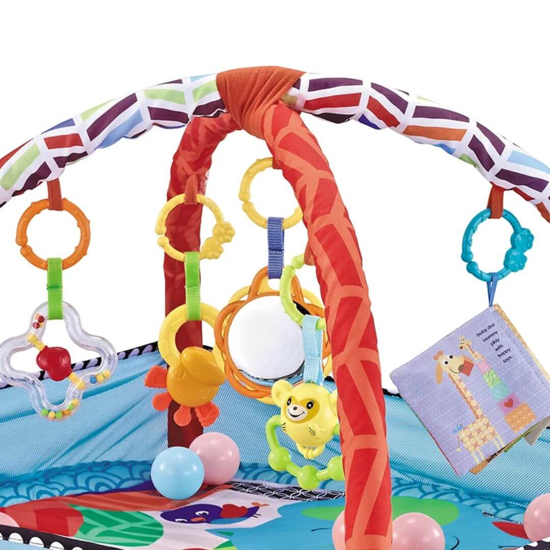 Arche-d'éveil-Bleu-azur-jouets-suspendus