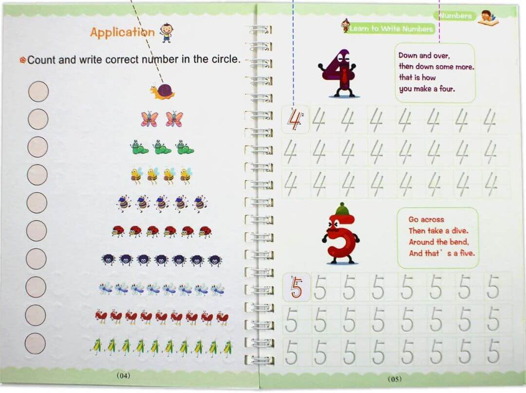 Le Cahier d'écriture - English Practice illustré d'images