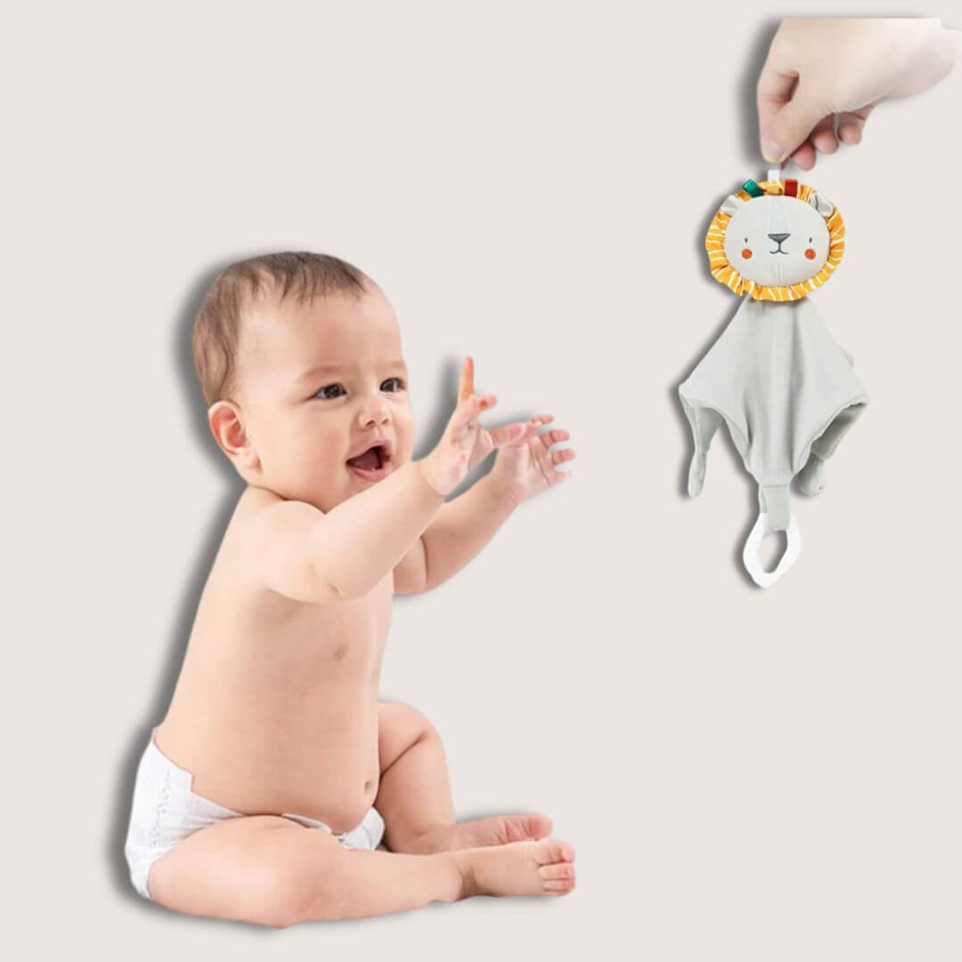 Doudou bébé garçon - Lion en hochet