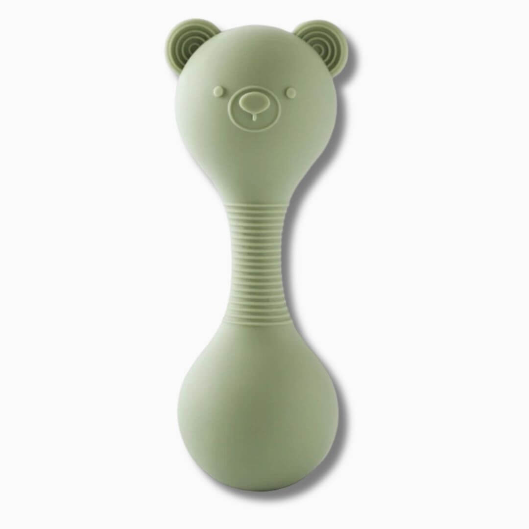 Hochet bebe maracas petit ourson vert
