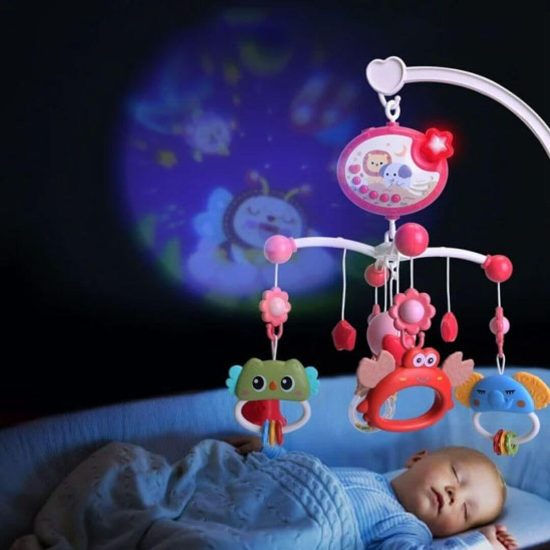 Mobile-musical-bébé-Bleu-avec-lumières-projetées