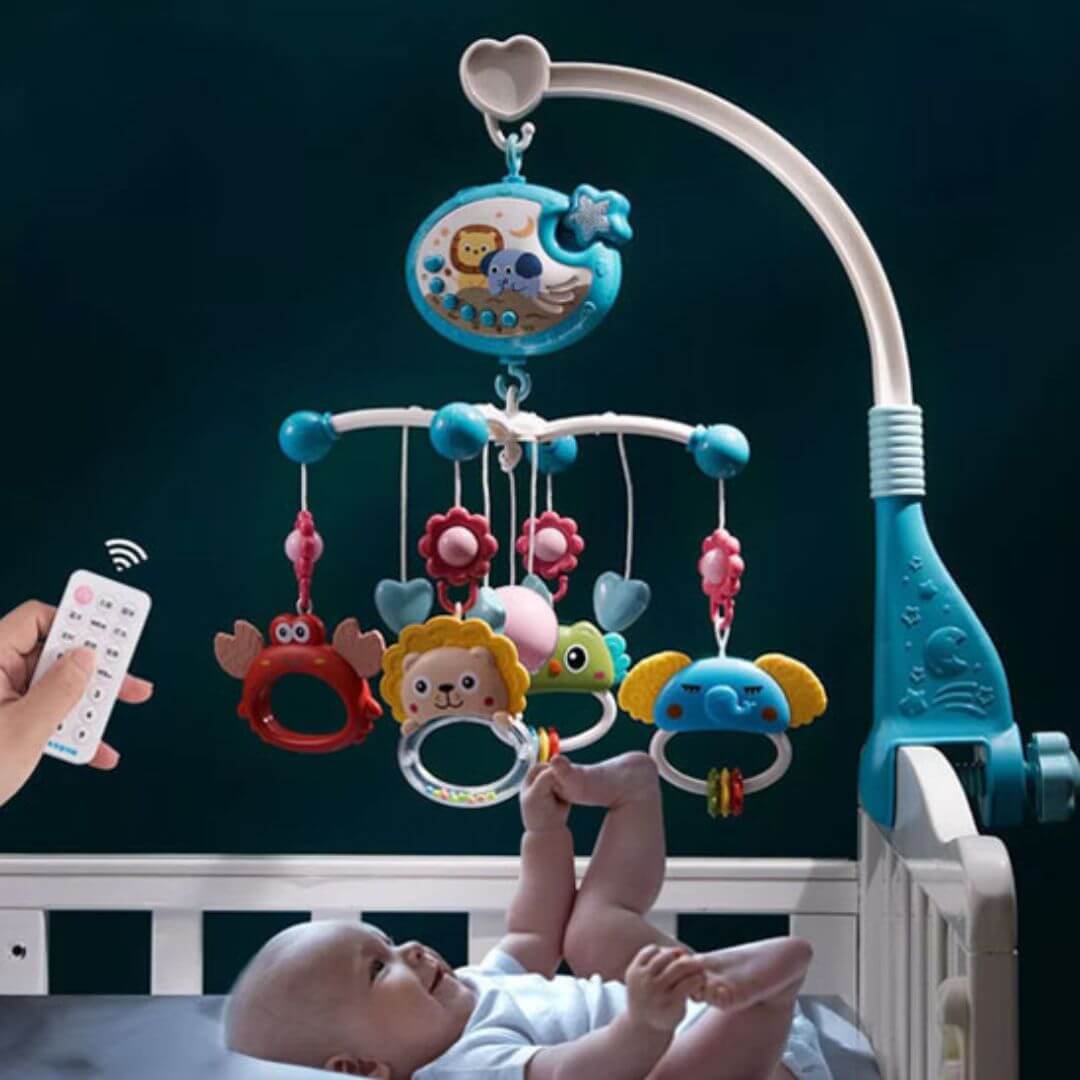 Mobile-musical-bébé-Bleu-avec-télécommande
