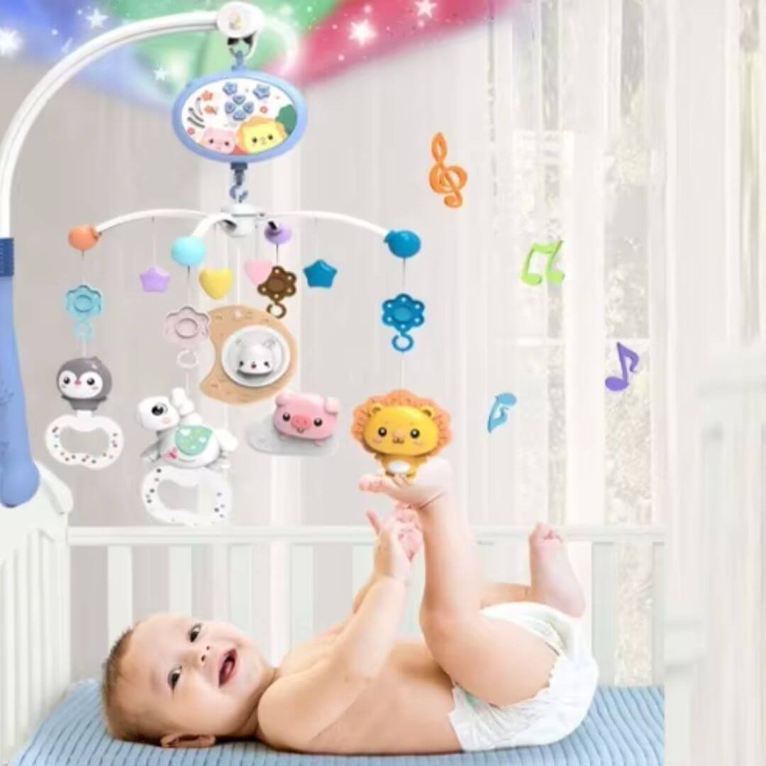 Mobile-musical-bébé-Bleu-pour-l'éveil-des-enfants