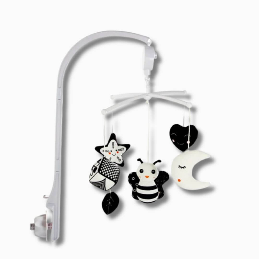 Mobile musical bébé - Noir et blanc