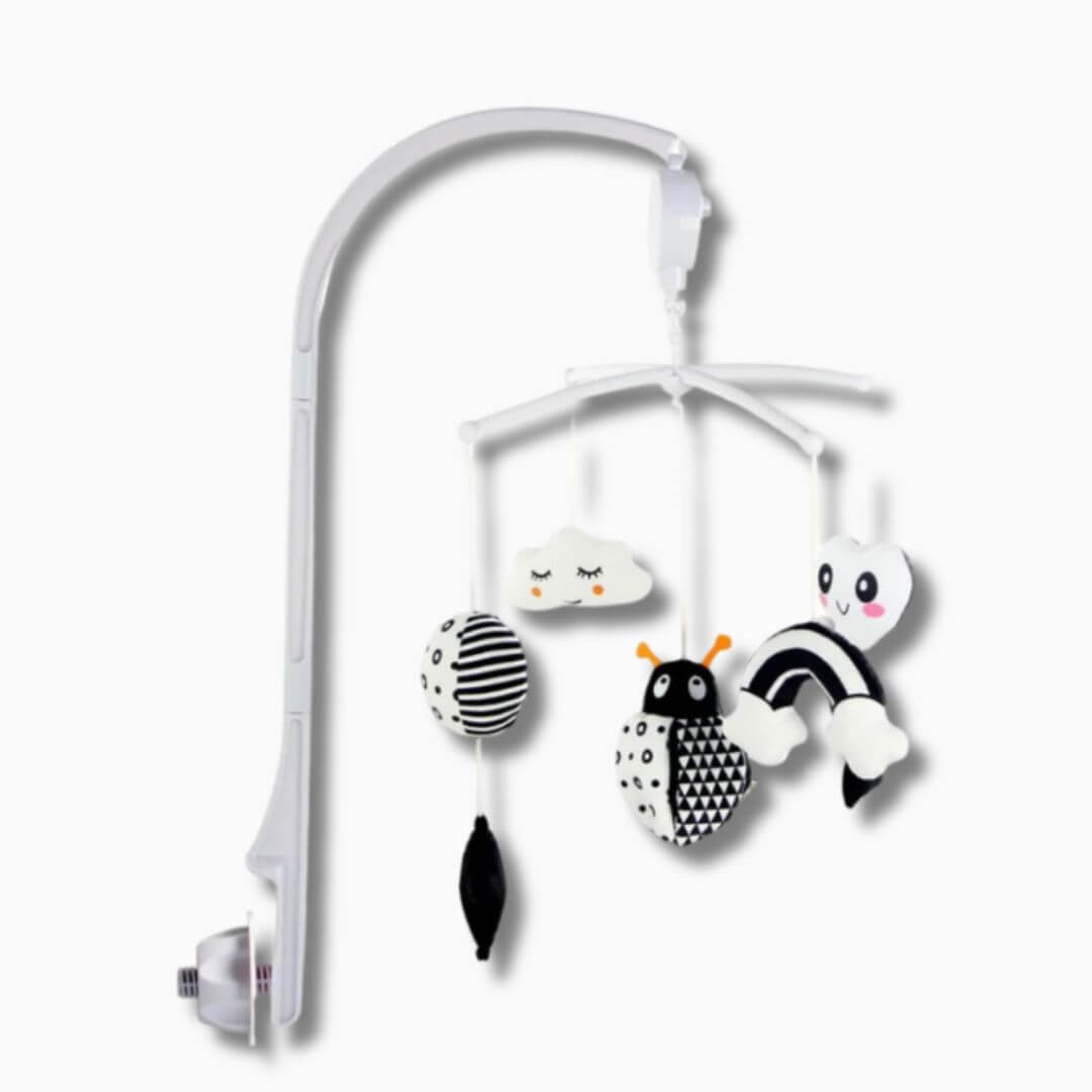 Mobile musical bébé - Noir et blanc