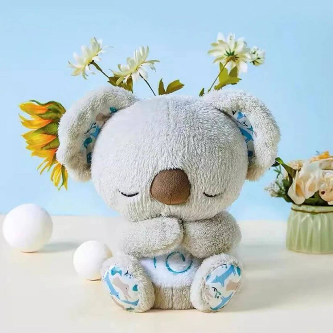 Peluche-Doudou-koala-fleur