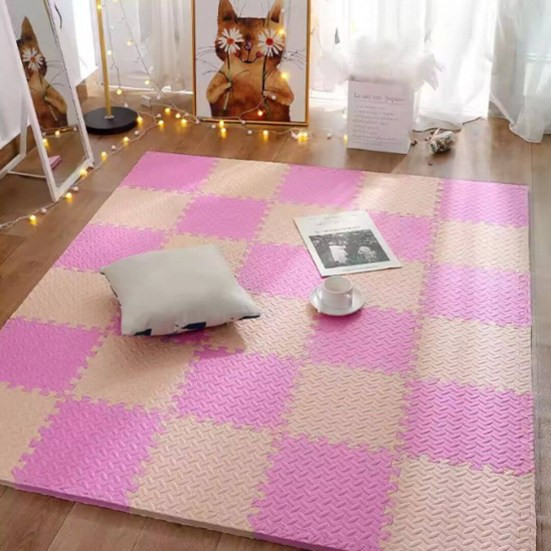 Tapis-de-sol-pour-bebe-en-mousse-rose-beige