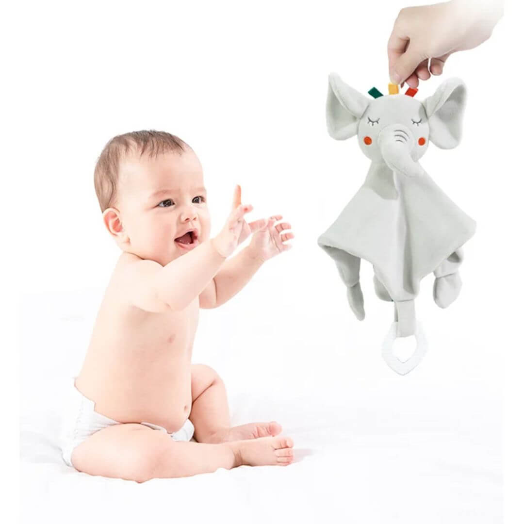Le Doudou bébé, Éléphant en hochet pour motricité fine des enfants