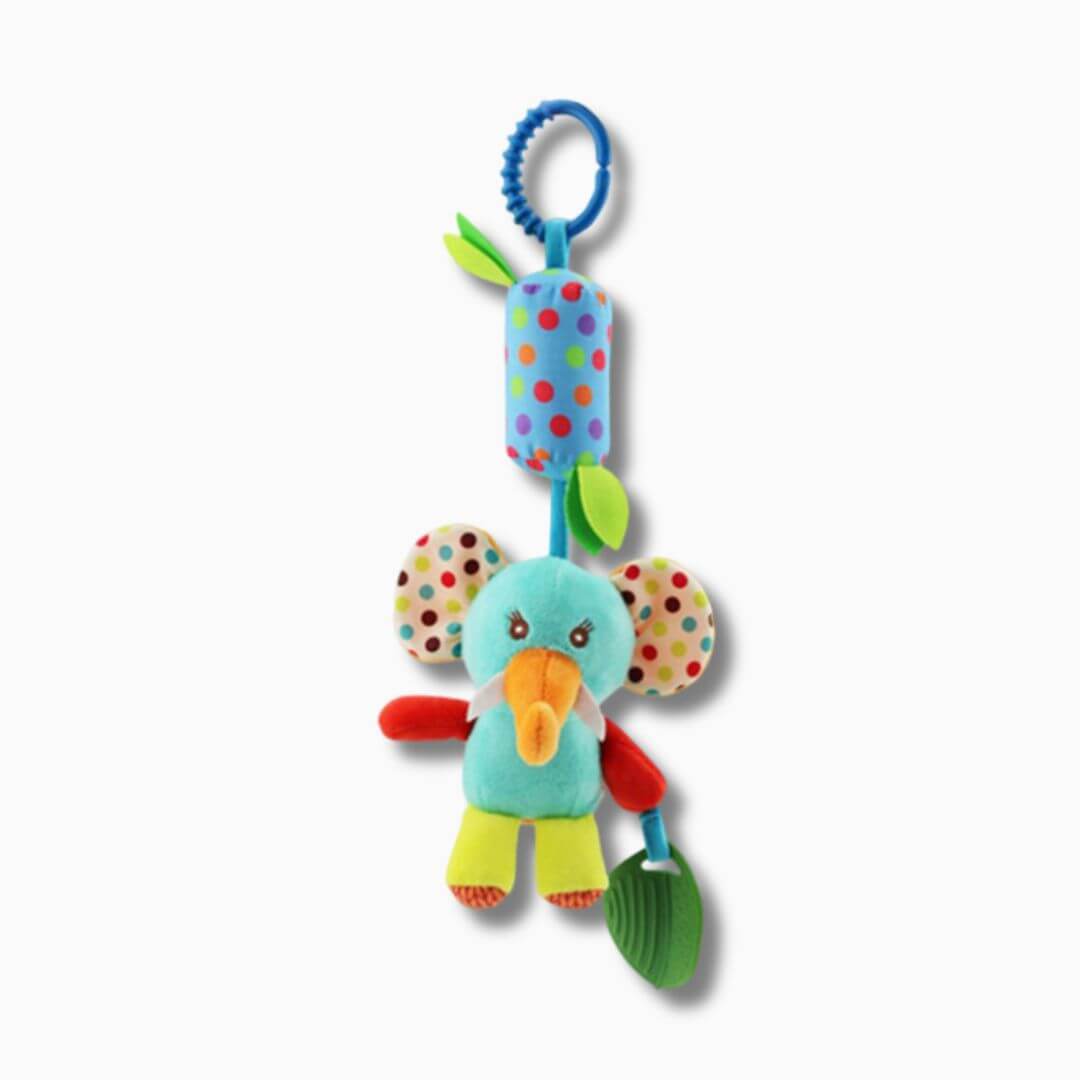 Hochet bebe avec clochette ĂlĂ©phant