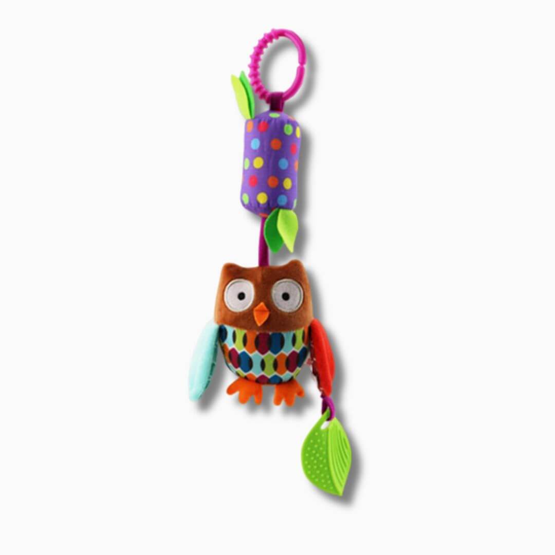 Hochet bebe avec clochette Hibou