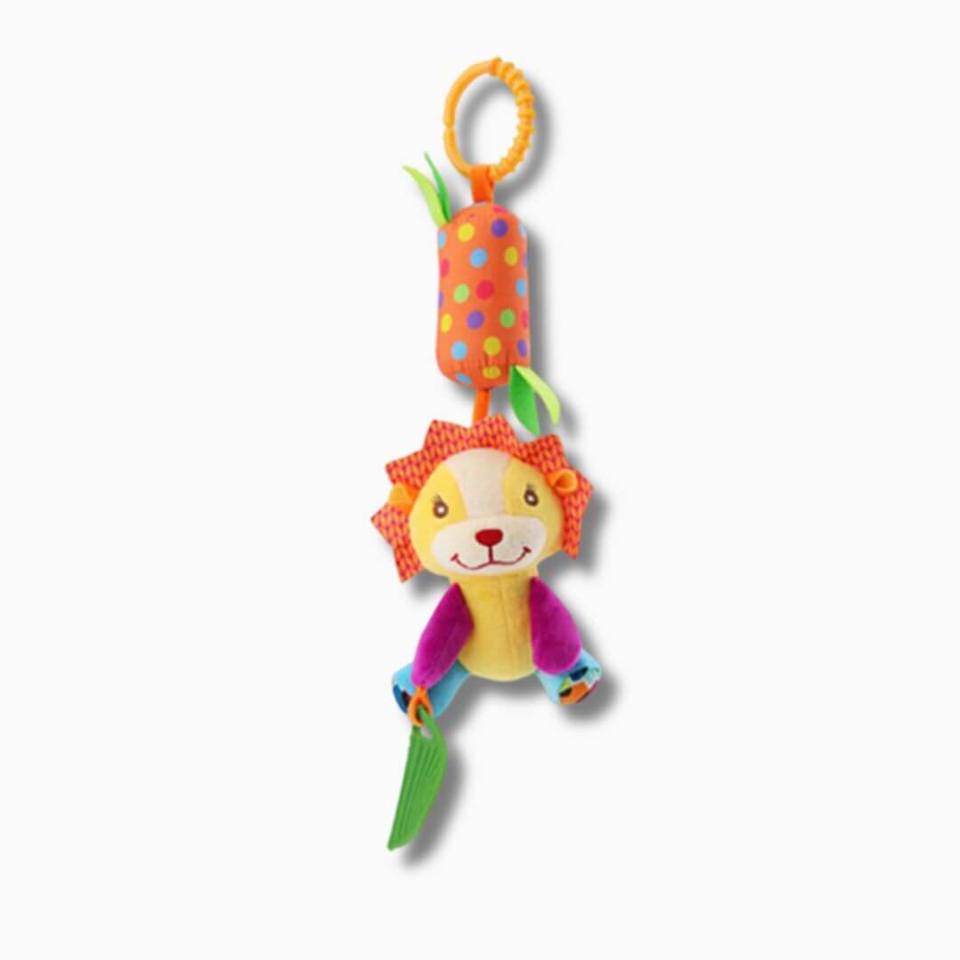Hochet bebe avec clochette Lion