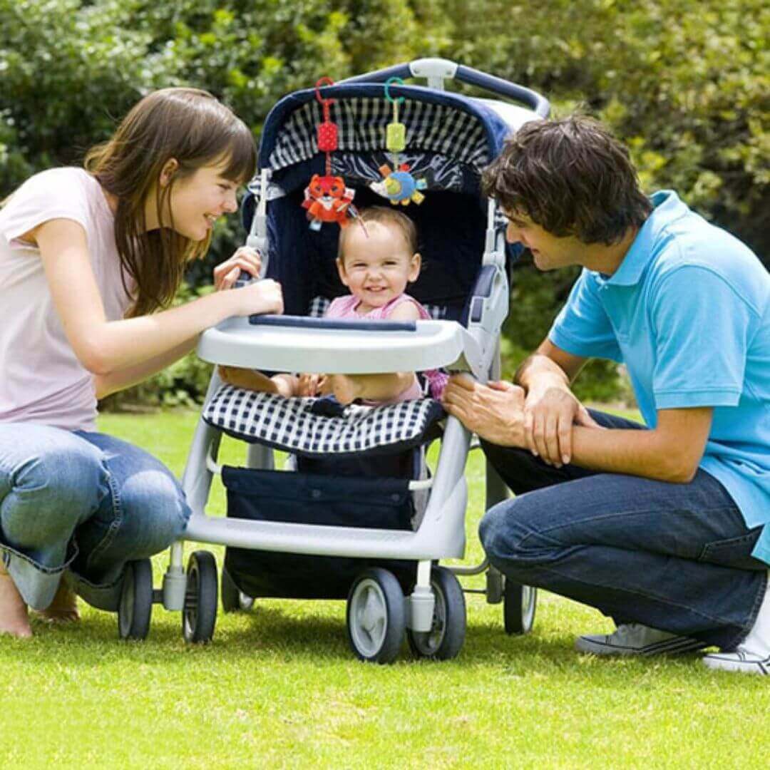 Hochet bebe avec clochette pour poussette