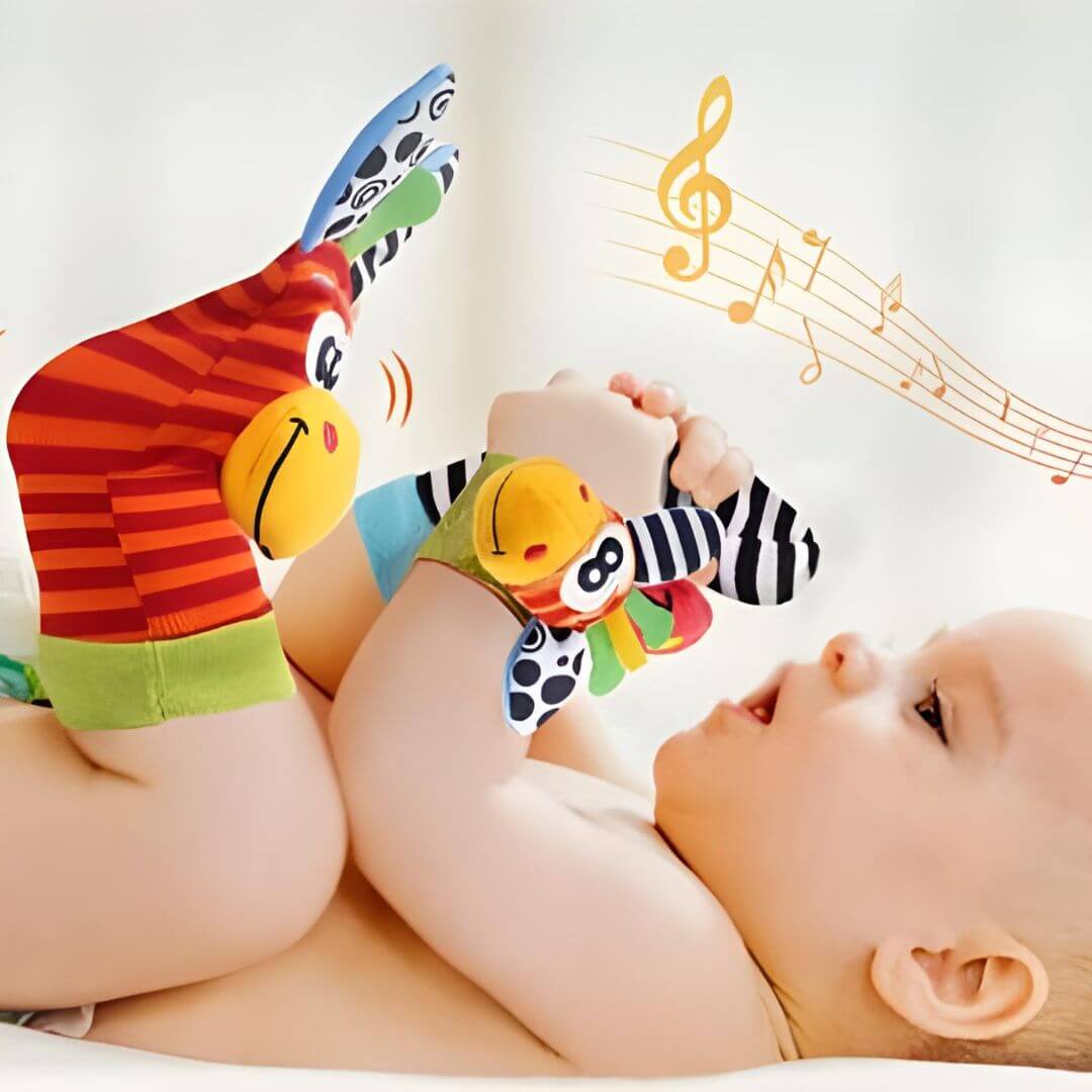 hochet main pied pour une stimulation visuelle des bébés