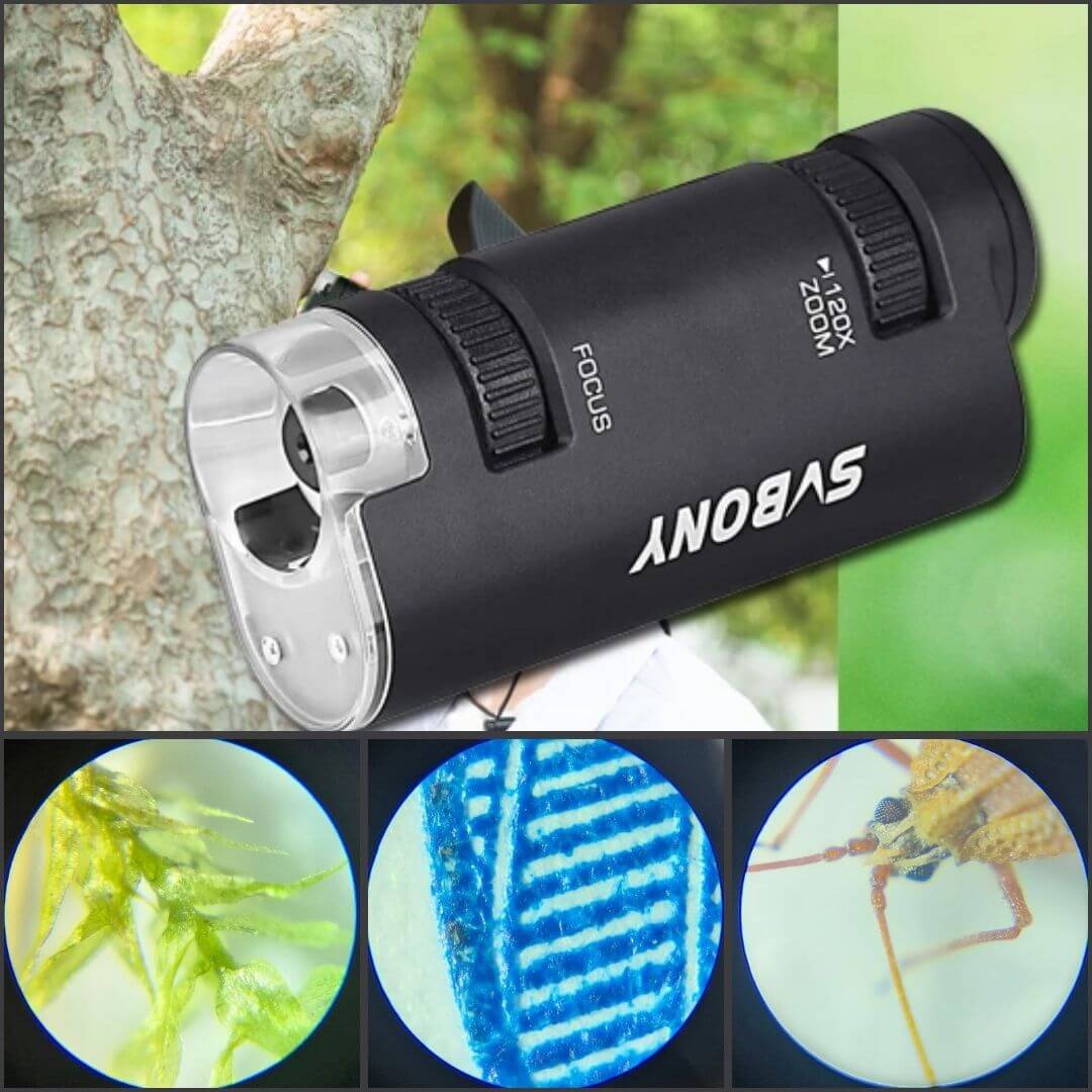 Microscope de Poche Enfant ExploraNova™ | Kit d'Observation Scientifique Complet | univers-enfance.com