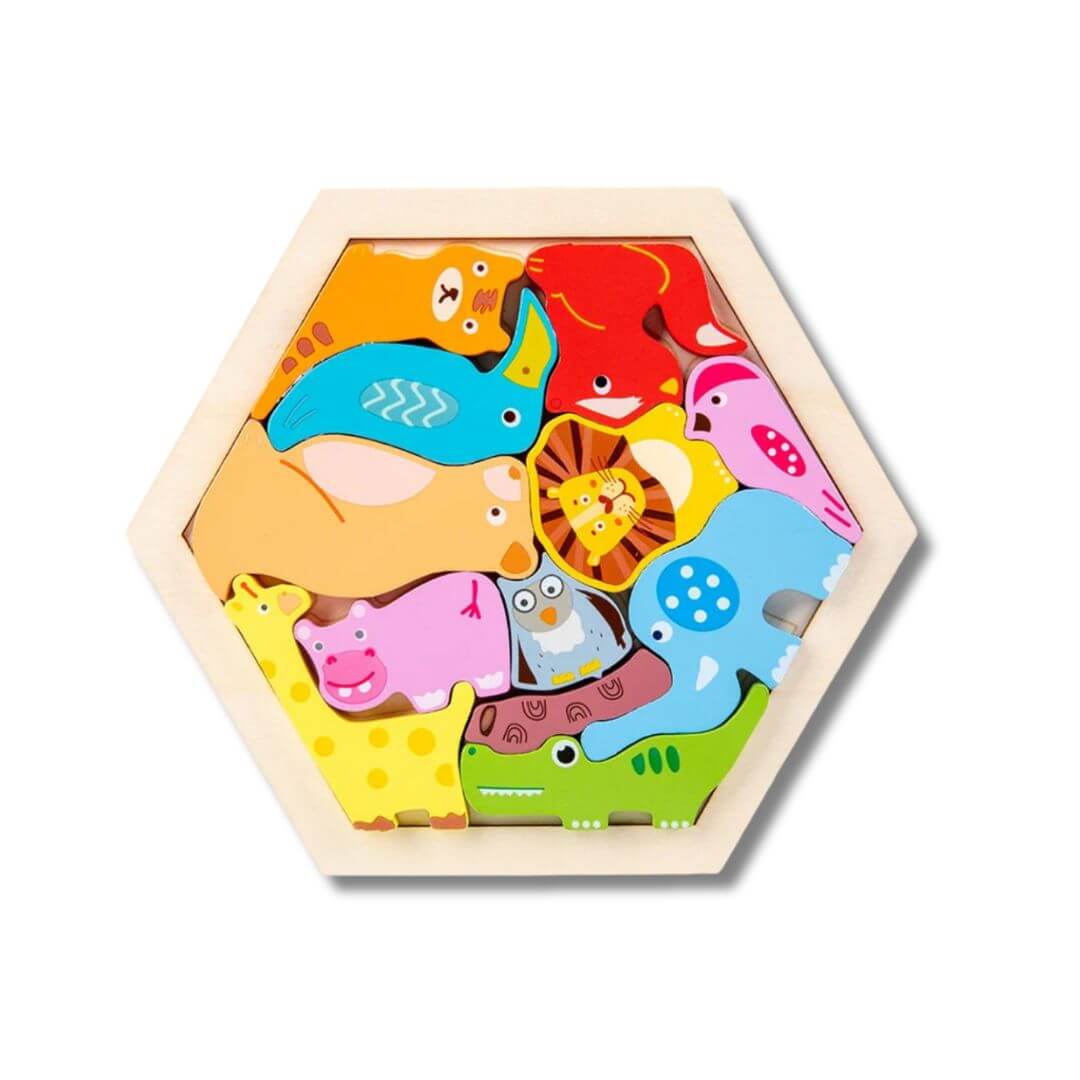 Le puzzle bois Éco-créatif Animaux sauvages
