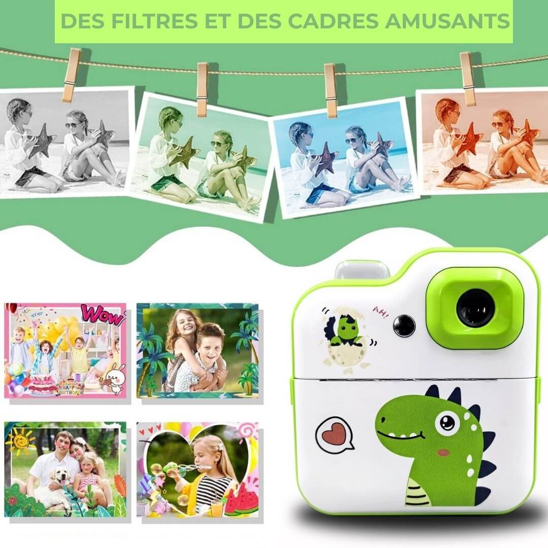 Appareil photo enfant 4 ans avec filtres et cadres