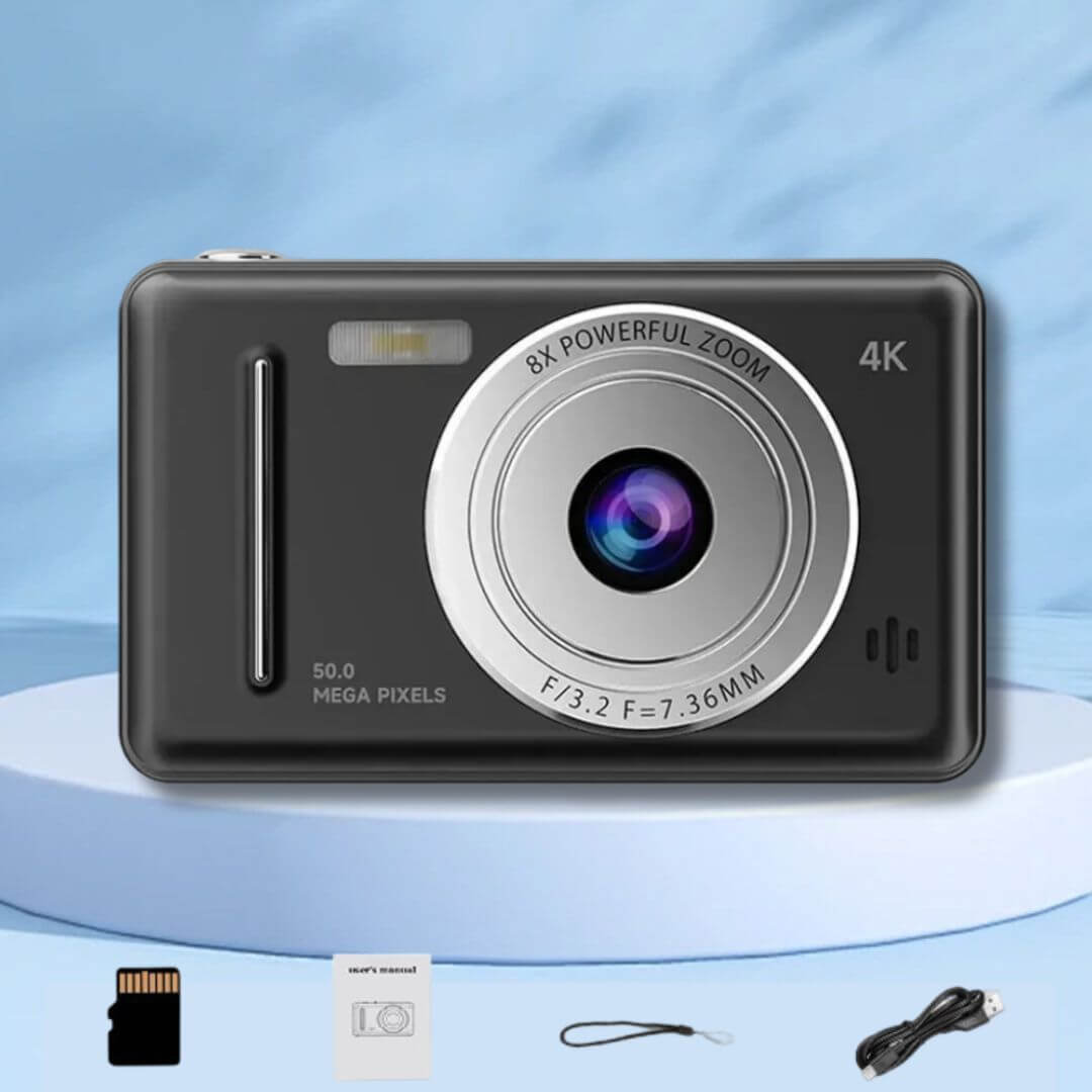 Contenu du colis de l'Appareil photo enfant - 4K Noir 64GB
