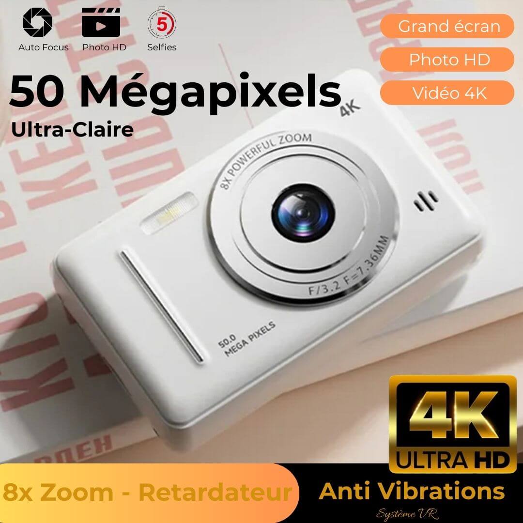 Appareil photo enfant - 4K Blanc 64GB