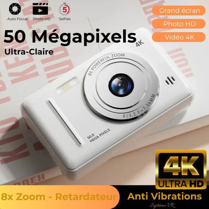 Appareil photo enfant - 4K Blanc 64GB
