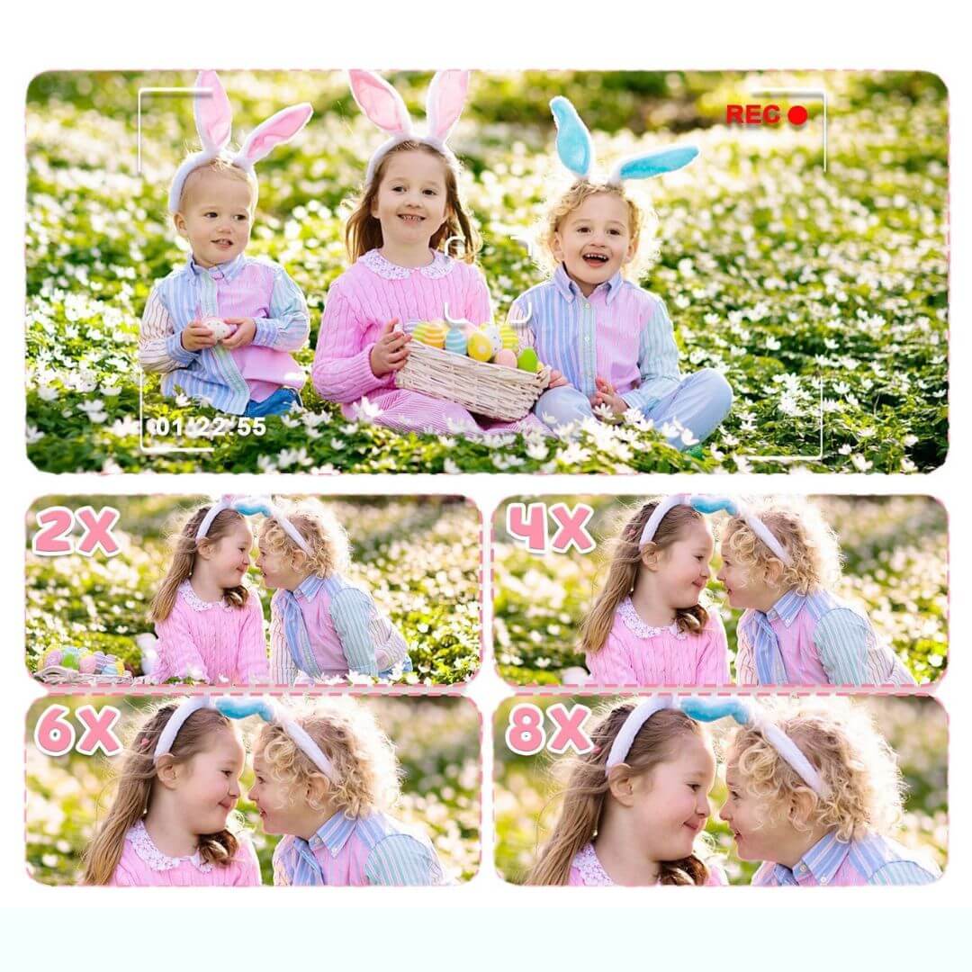 Appareil photo enfant avec étui avec zoom 8x