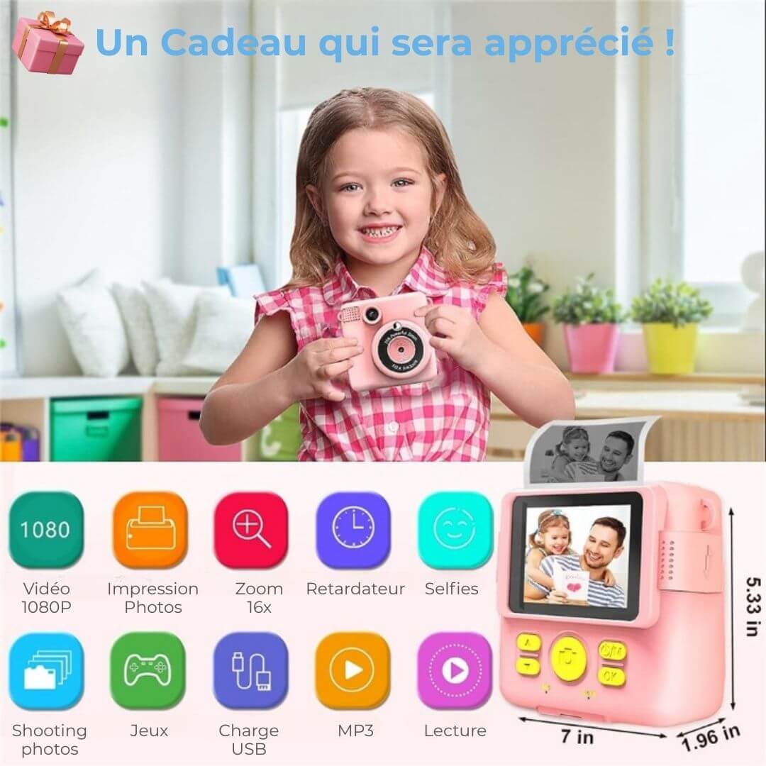 Les fonctions de l'appareil photo enfant instantané