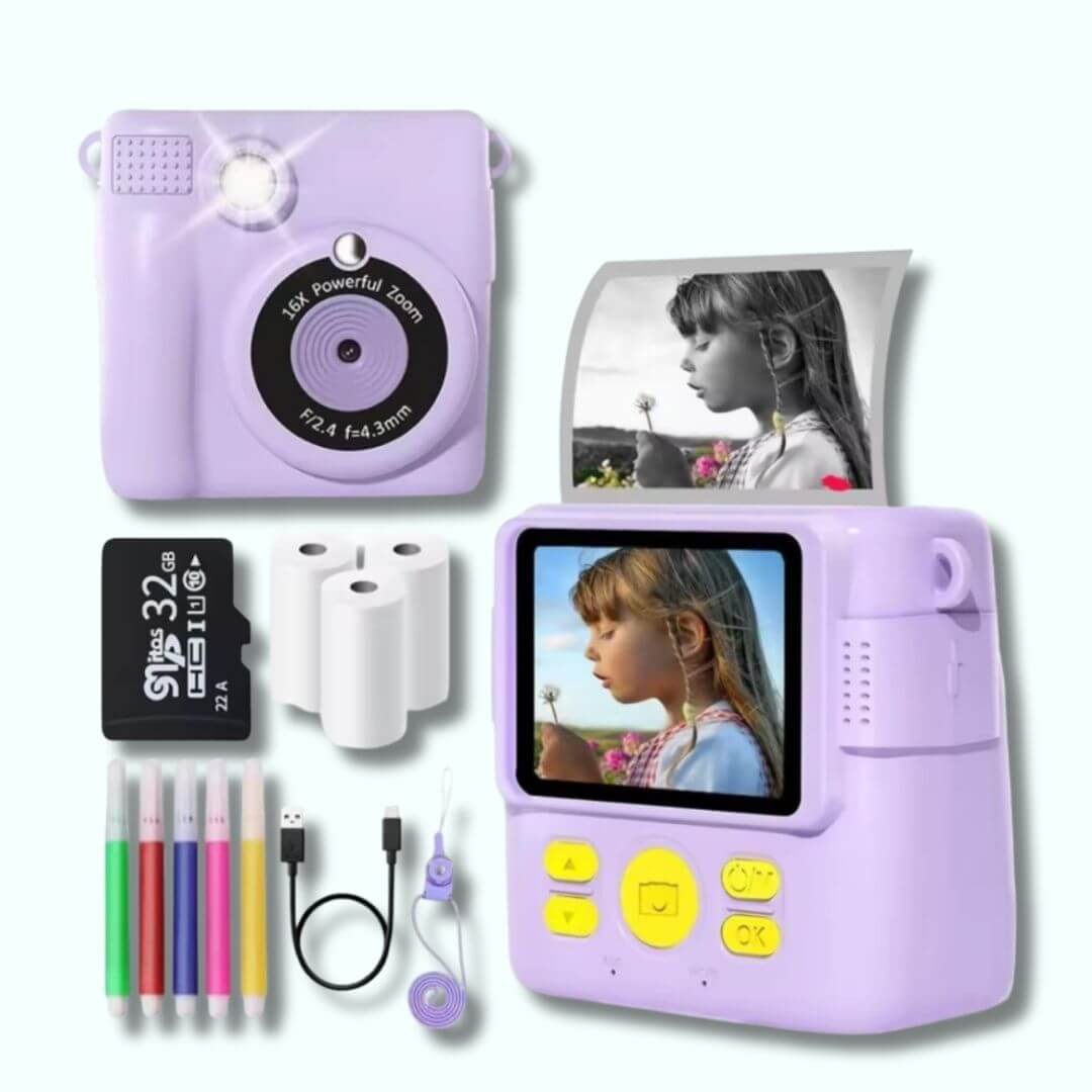 Appareil photo enfant instantané violet