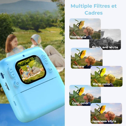 Appareil photo instantané enfant avec filtres et cardes