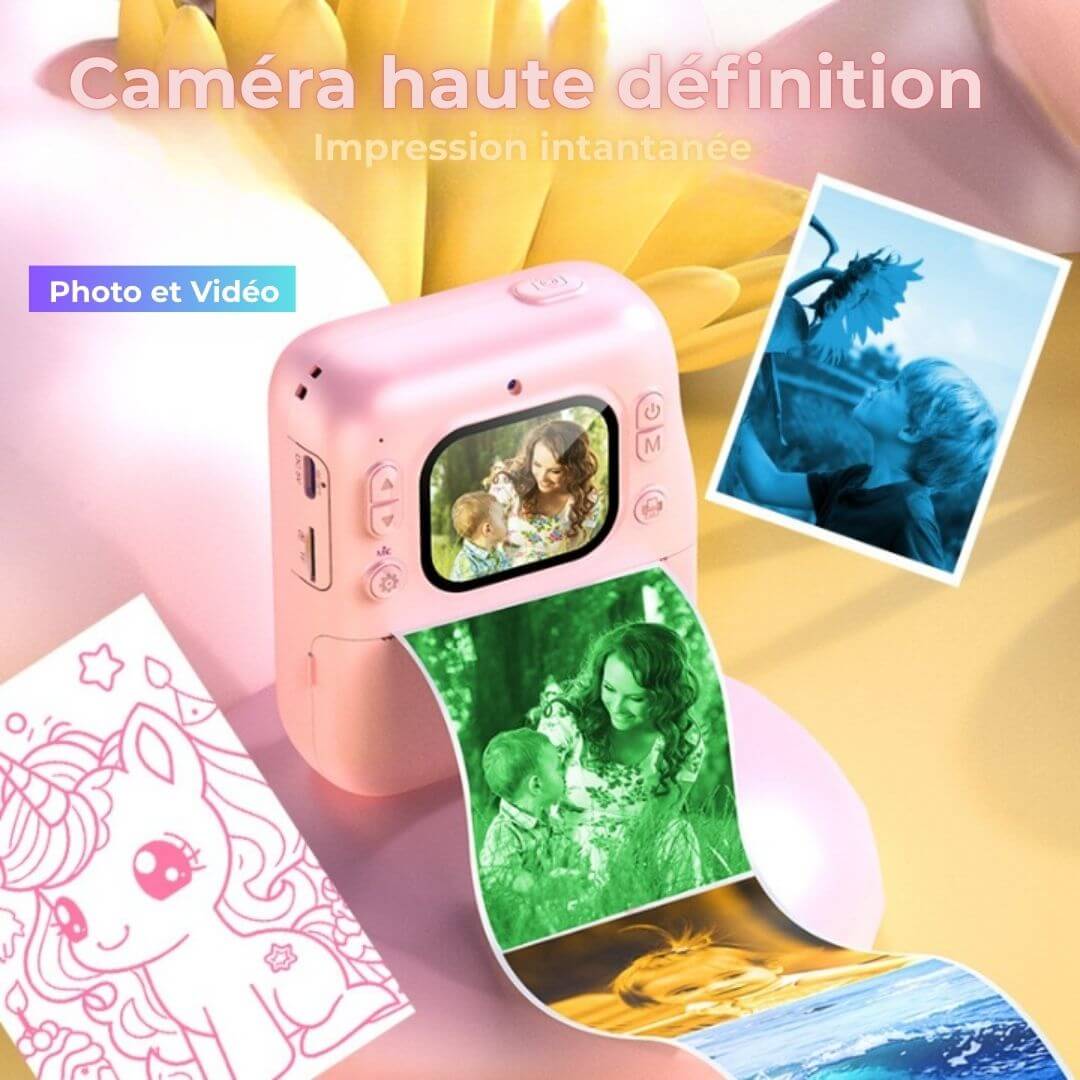 Appareil photo instantané enfant avec vidéo