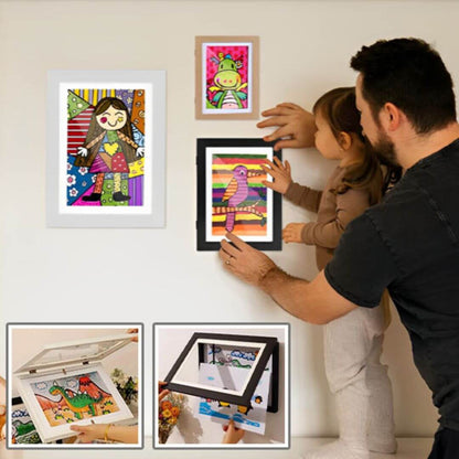 Cadre-dessin-enfant-accrochage-au-mur