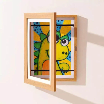 Cadre-dessin-enfant-bois-naturel