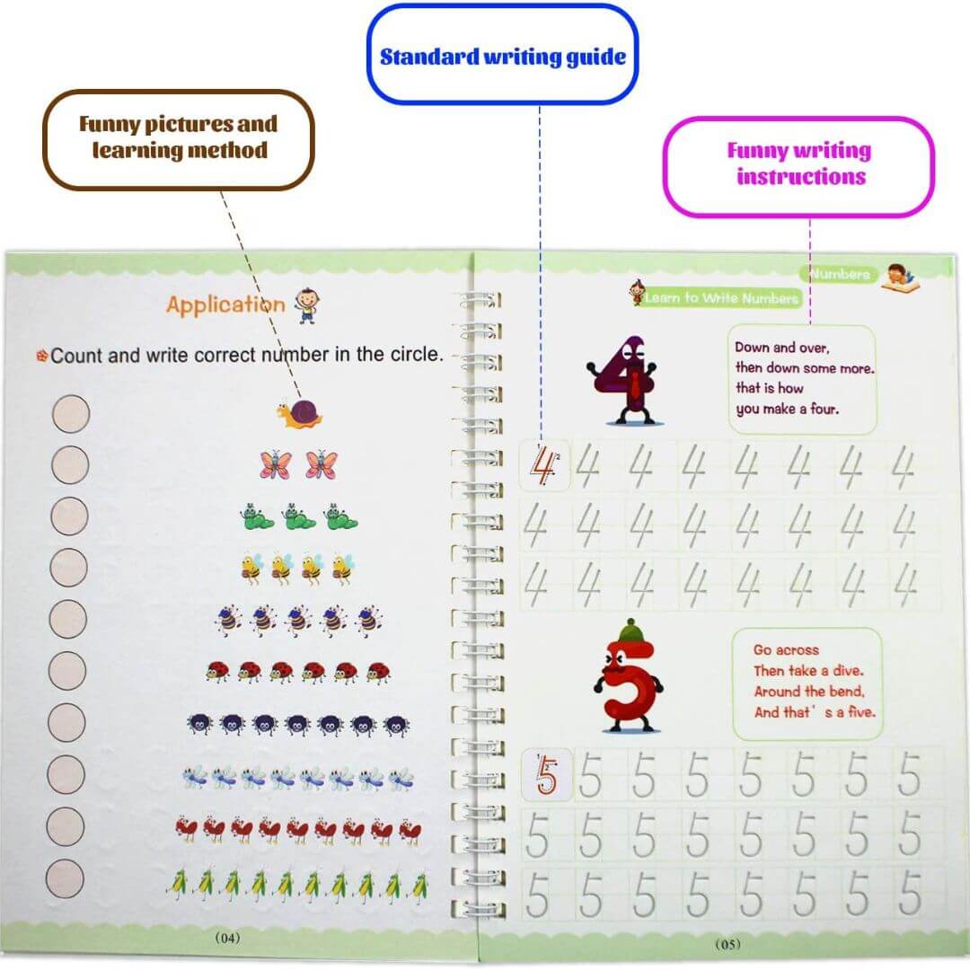 Le Cahier d'écriture - English Practice illustré d'images