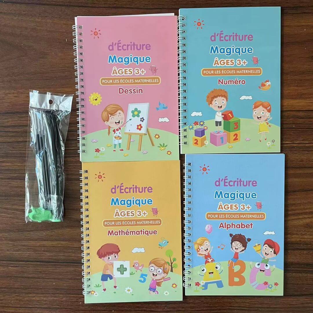 Cahier d'écriture magique pour 4 compétences