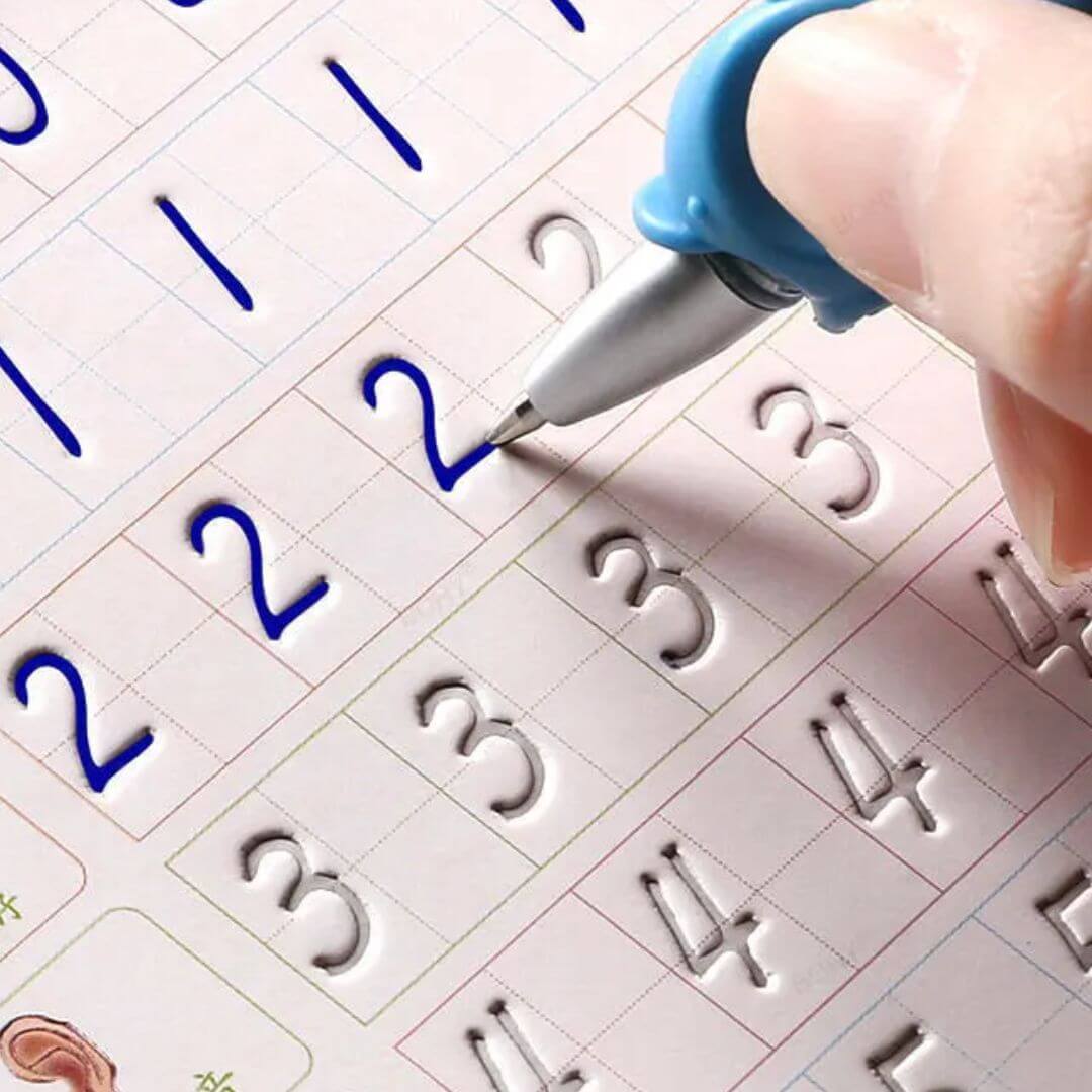 Cahier d'écriture magique avec rainures 3D