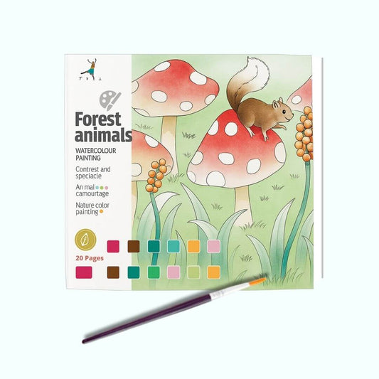 Cahier de dessin - Aquarelle - Animaux de la forêt