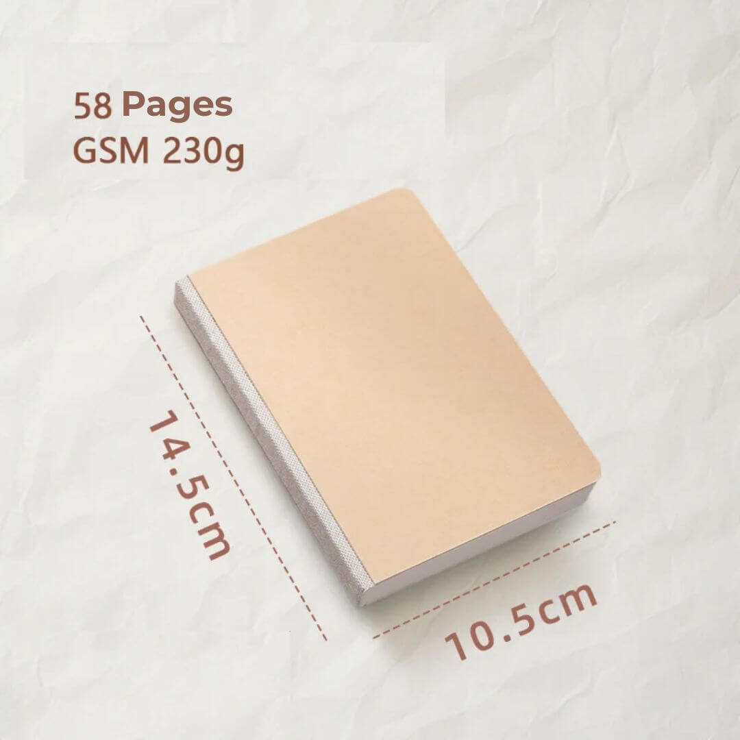 Le Cahier de dessin kaki de 14.5 × 10.5 cm