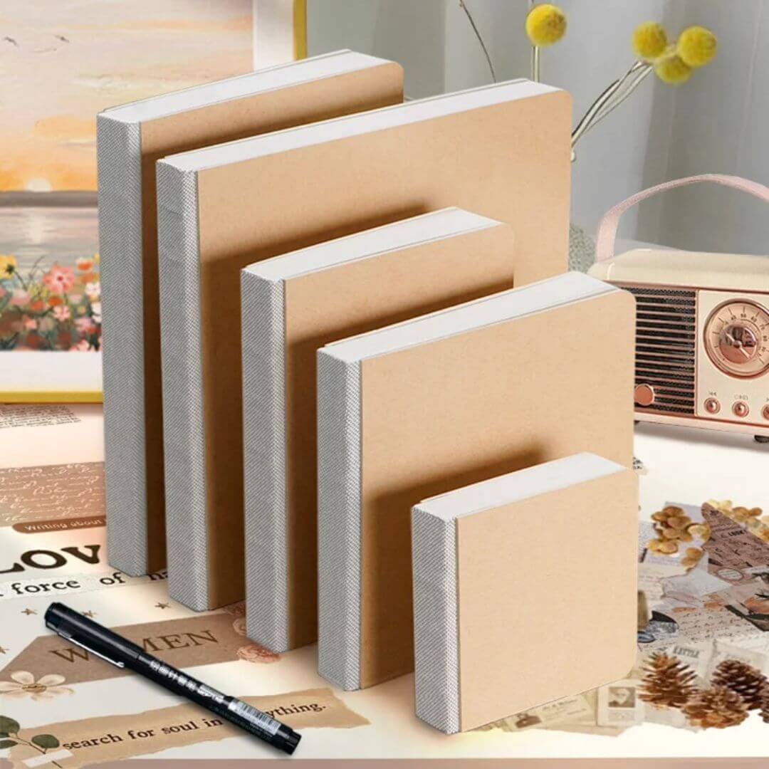 Les 5 formats du Cahier de dessin kaki