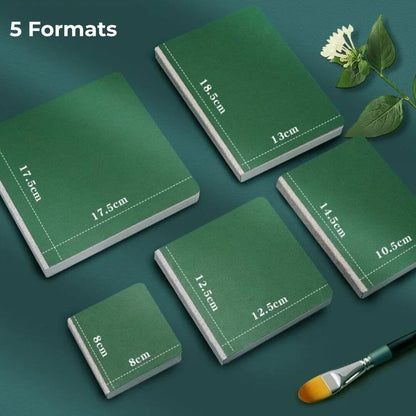 Les 5 formats du Cahier de dessin vert