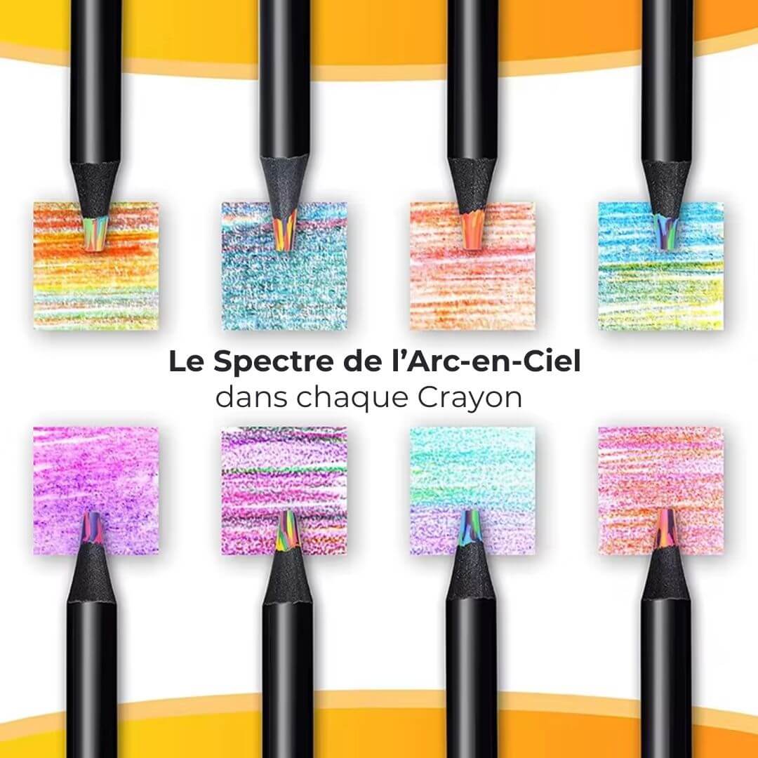 Le Crayon de couleur - Arc-en-ciel 7 couleurs en 1