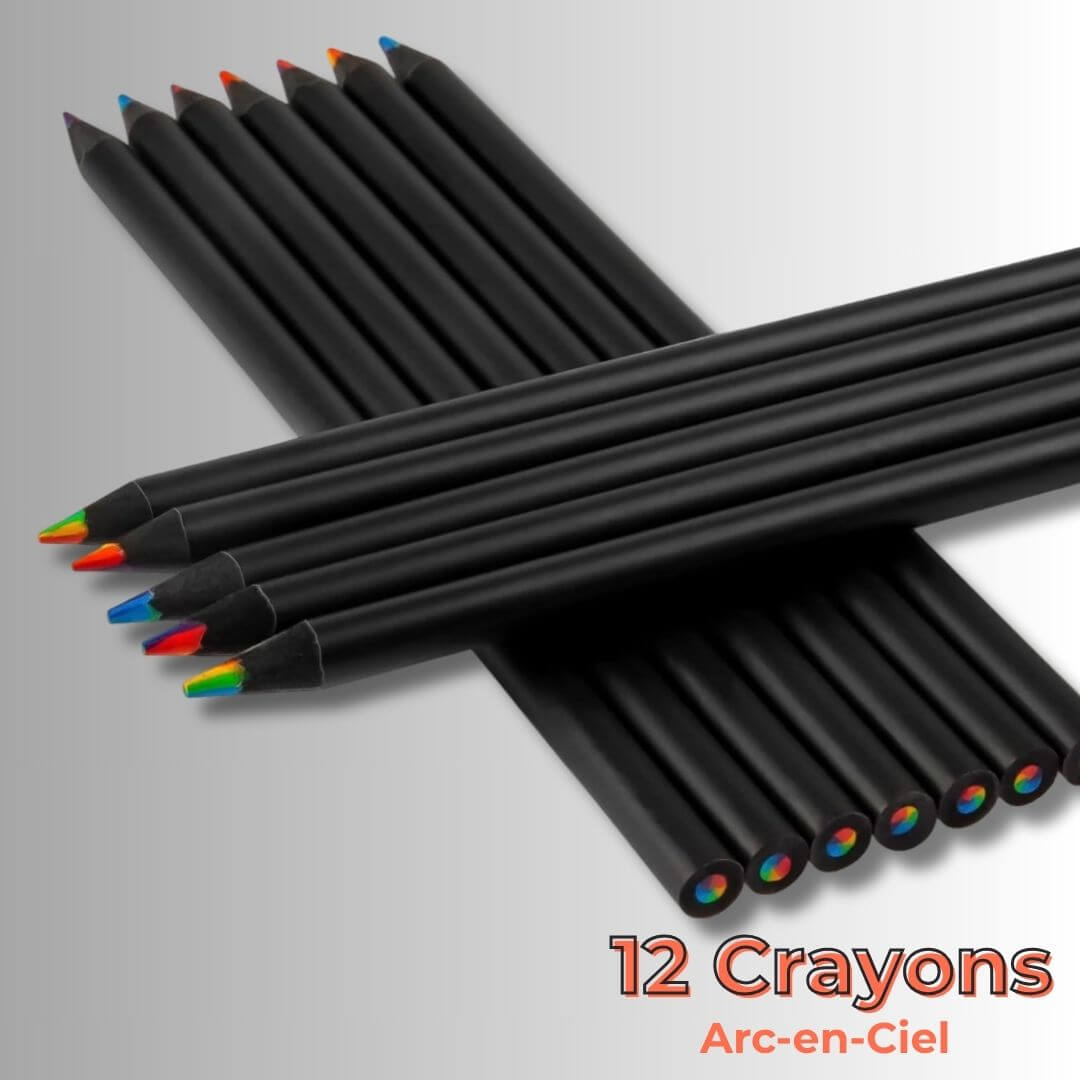 Crayon de couleur - Arc-en-ciel - Pack de douze