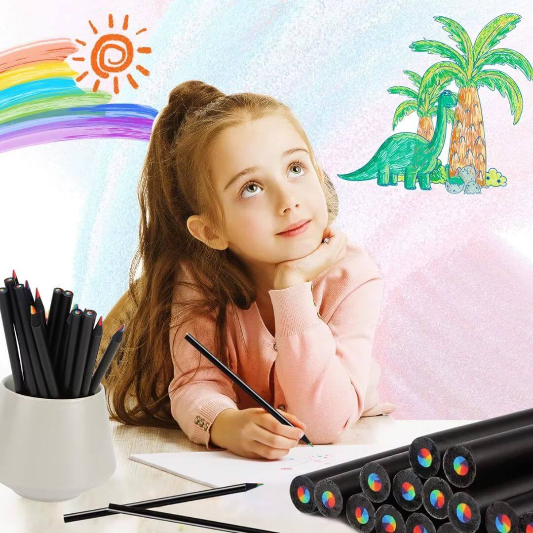 Le Crayon de couleur - Arc-en-ciel pour petites filles