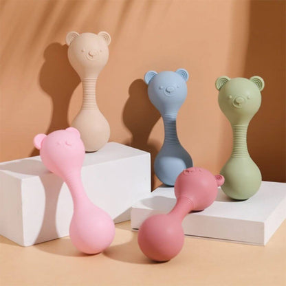 Hochet bebe maracas petit ourson en plusieurs couleurs