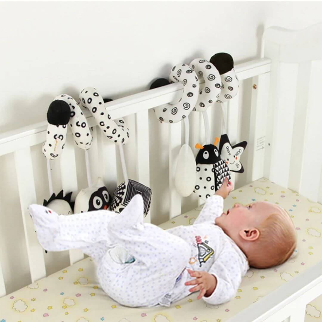 Hochet-bébé-noir-et-blanc-contrastants-attrayant