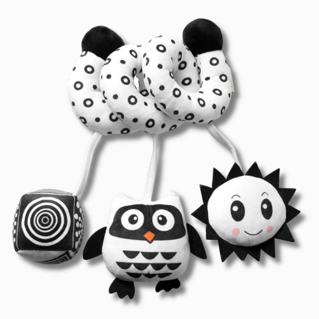 Hochet-bébé-noir-et-blanc-contrastants-hibou
