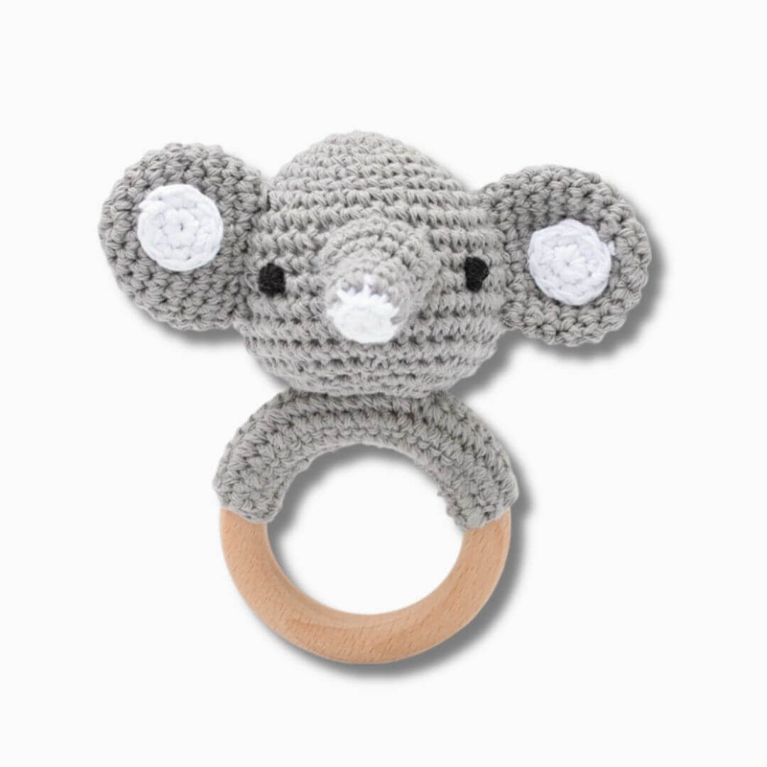 Hochet en crochet Éléphant