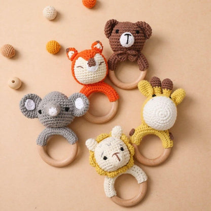 Hochet en crochet en figurines animales