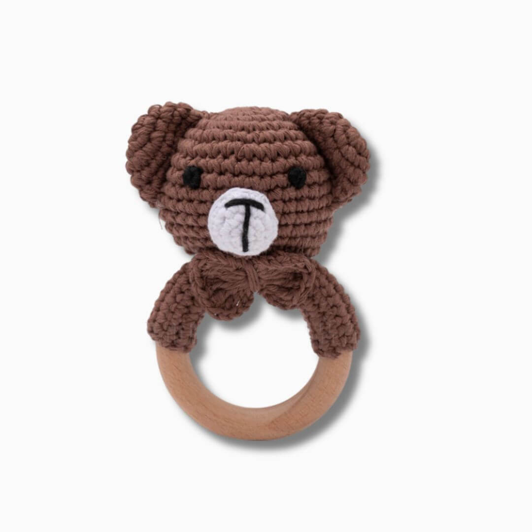 Hochet en crochet ours