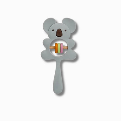 Hochet pour bebe le koala en silicone gris