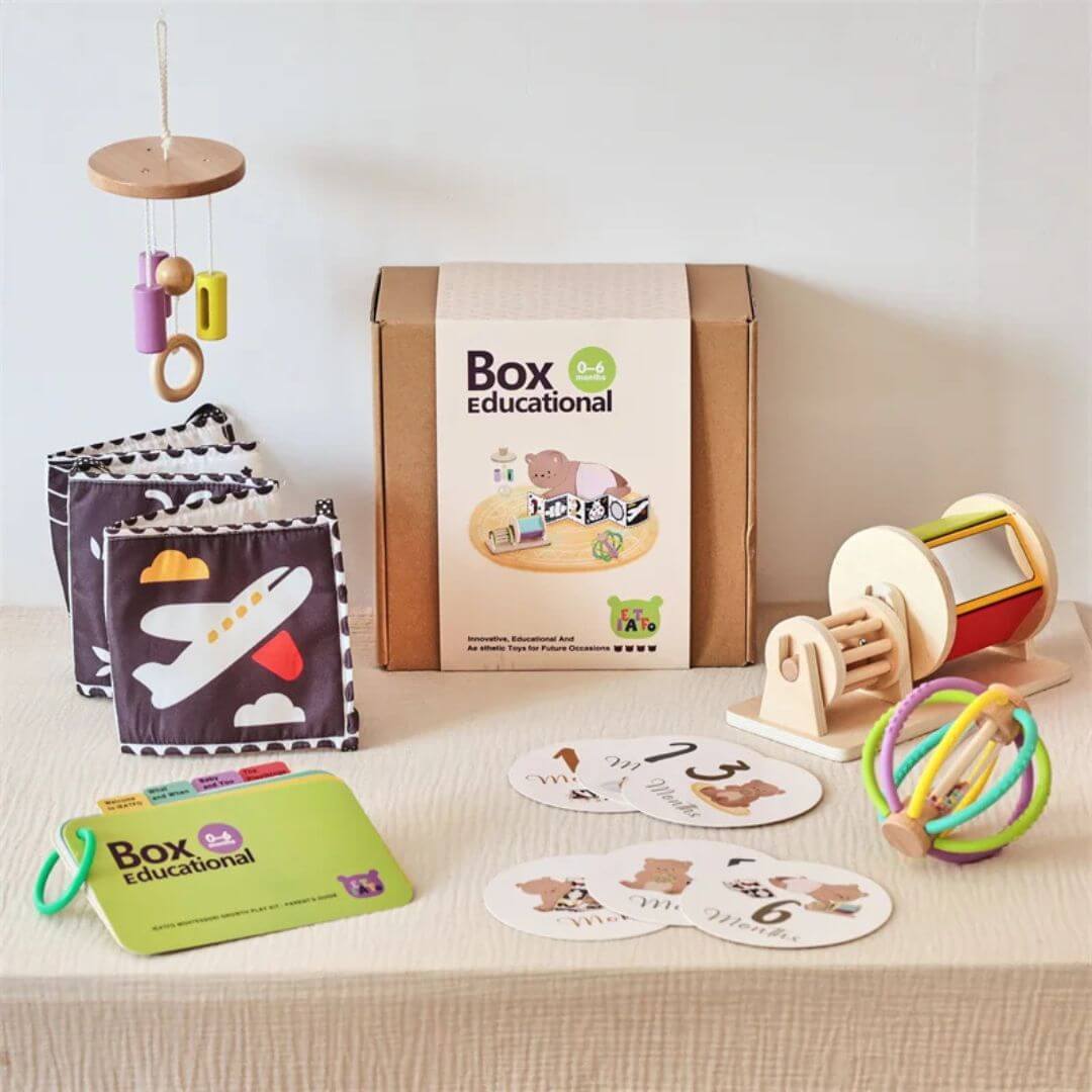 Jouet Montessori 0-6 mois | coffret-cadeau Éveil.
