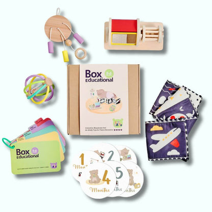 Jouet Montessori 0-6 mois | coffret-cadeau Éveil.
